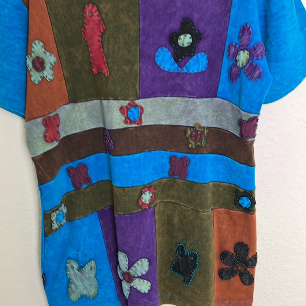 Rising International Boho Patchwork Flower Butter… - image 3